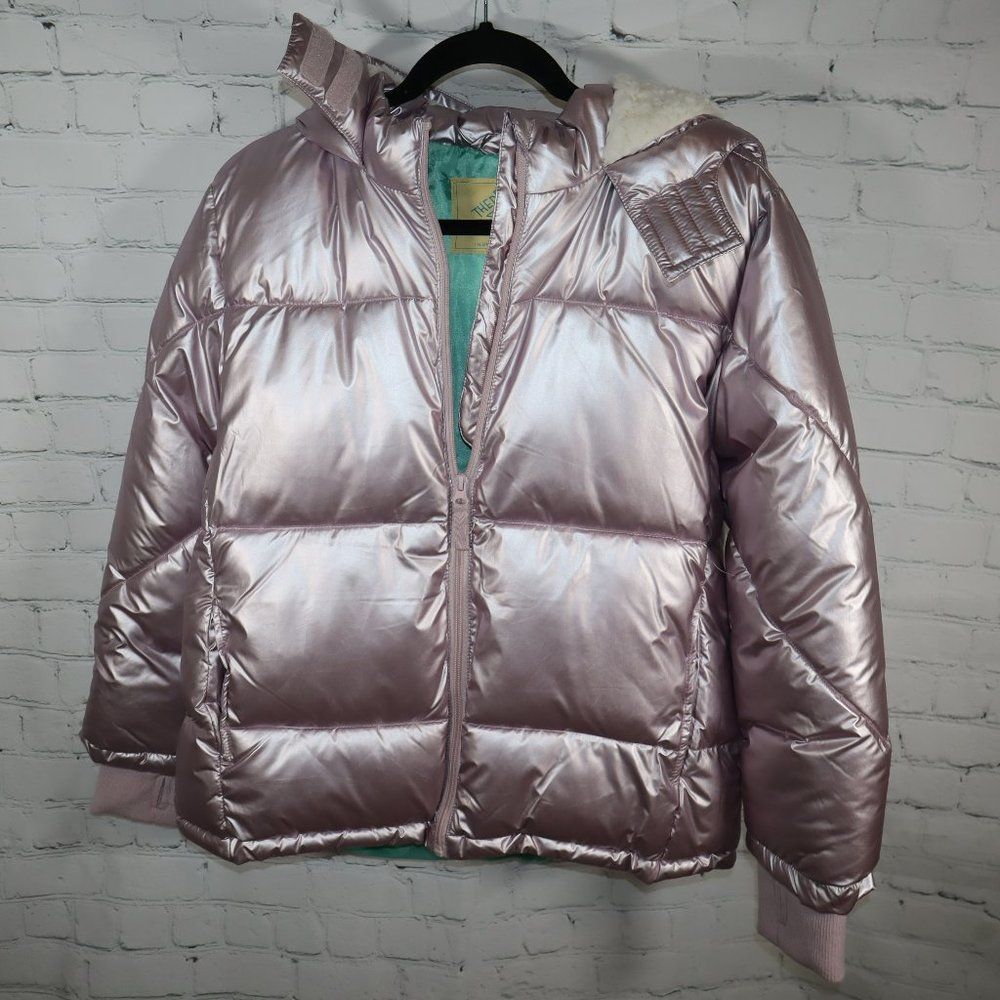 ThereAbouts Purple Puffer Coat Kids Size L Plus-NWOT